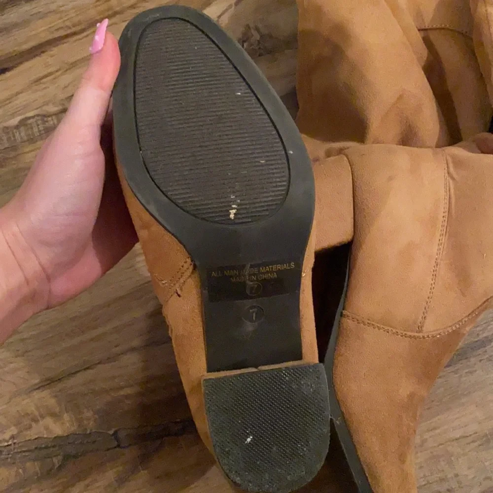 Over the Knee Boots in Camel color